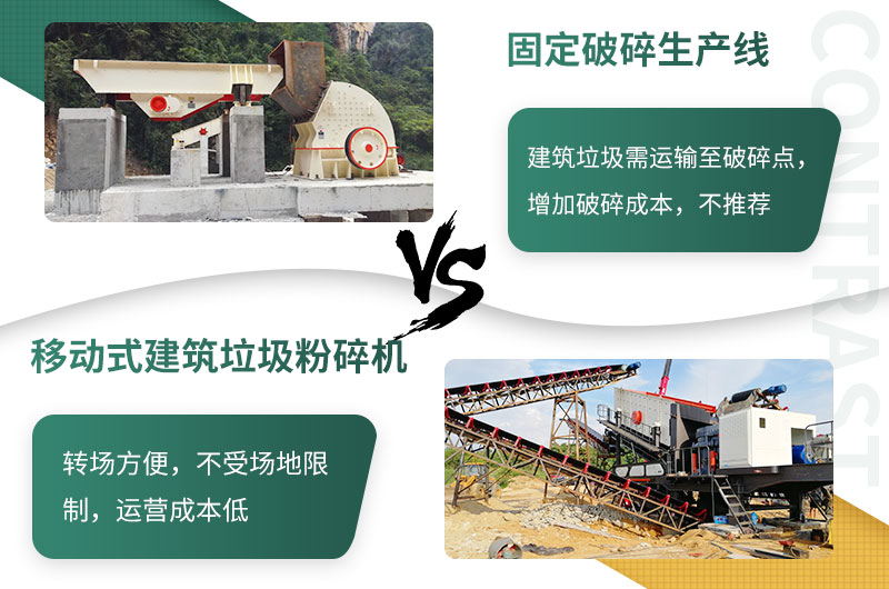 相對于建筑垃圾來講，移動式更勝一籌