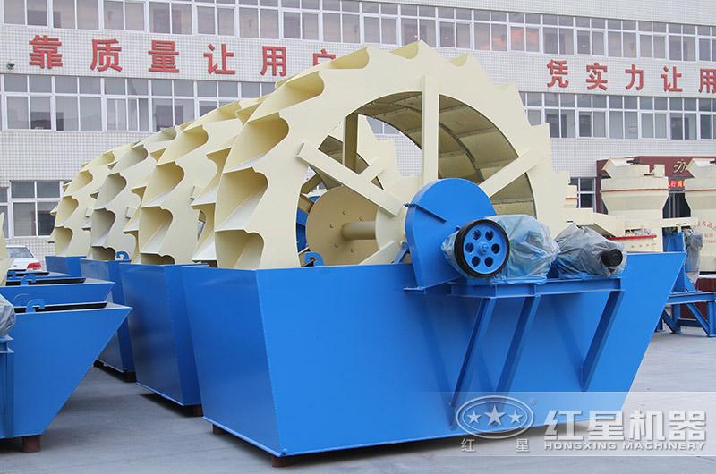 輪斗式洗砂機款型多樣，單輪、雙輪、三輪這都有