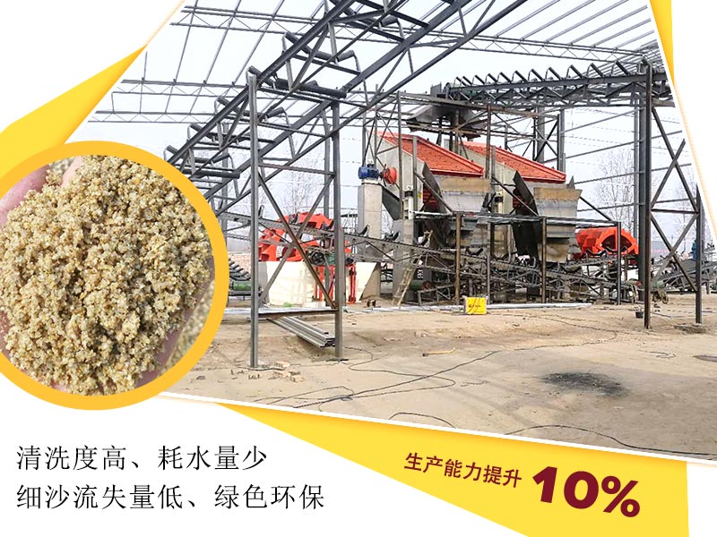洗沙機(jī)設(shè)備節(jié)能環(huán)保，生產(chǎn)能力提升10%