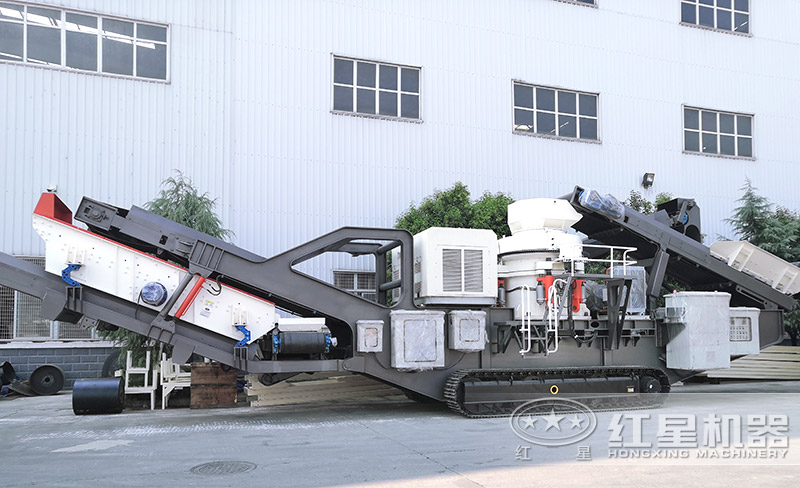 履帶圓錐破碎機(jī)，遙控移動(dòng)